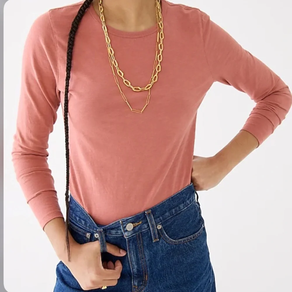 J.‎ Crew NWT '90s Fitted Organic Slub Cotton Long-Sleeve T-Shirt